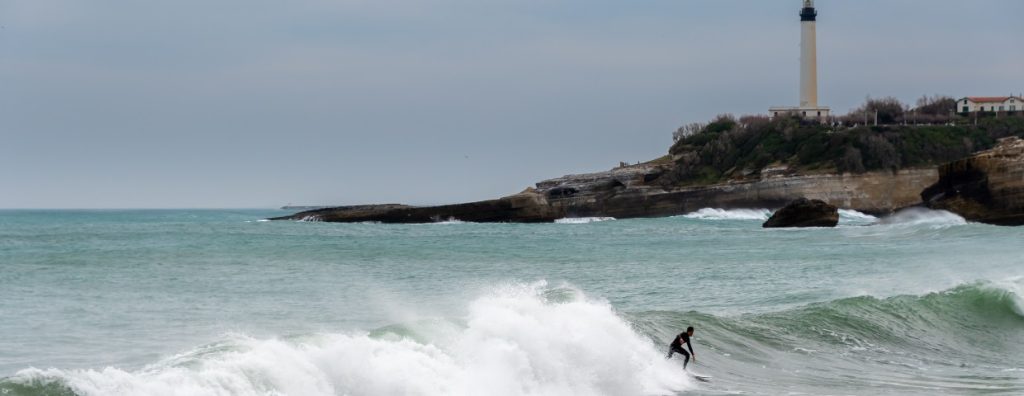 spot de surf grande plage biarritz
