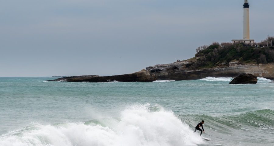 spot de surf grande plage biarritz