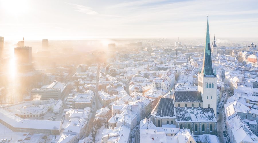 Ville hiver eneigée